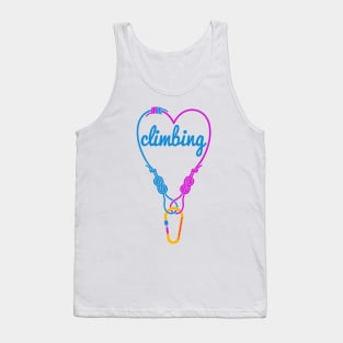 Rock climbing rope love to climb Tank Top